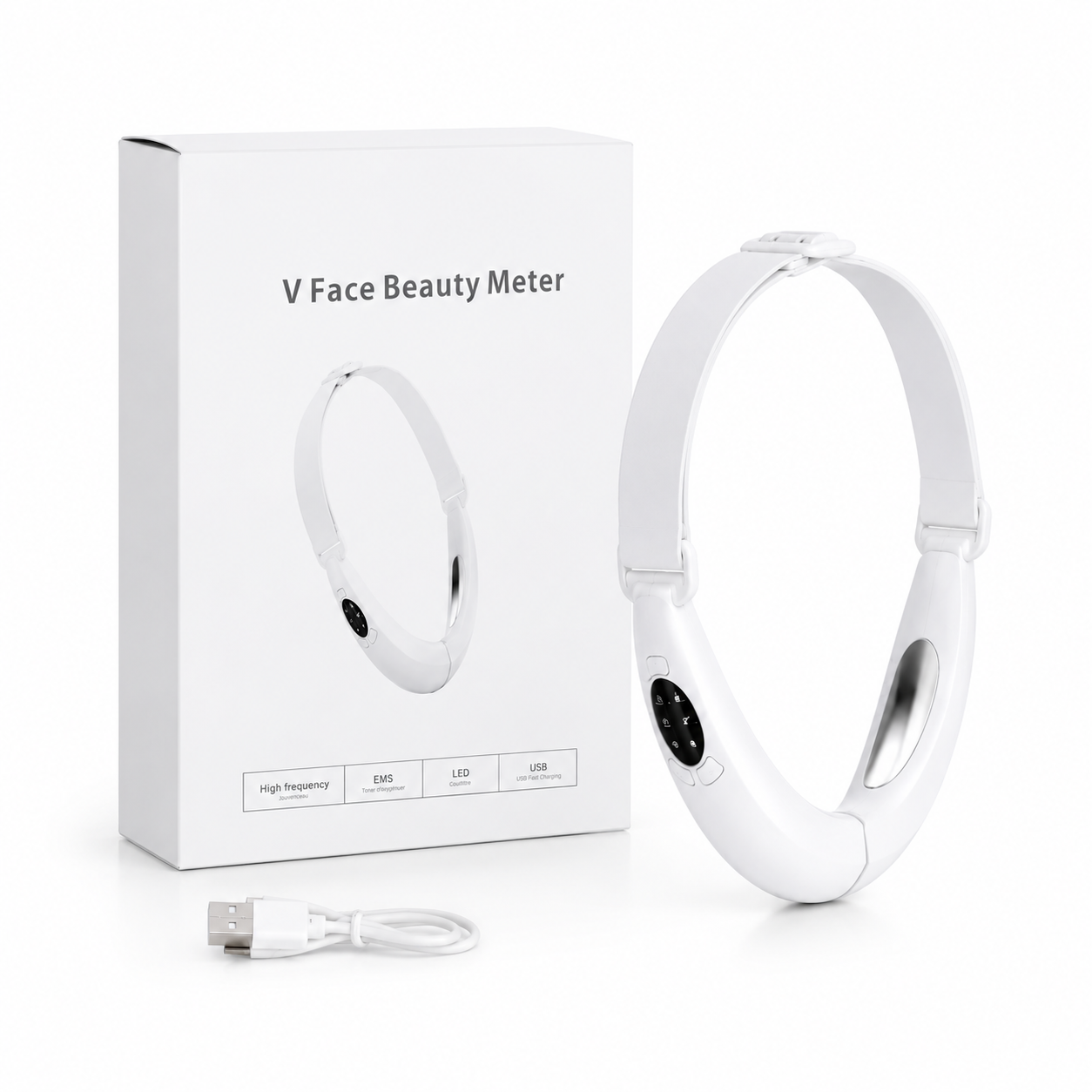 Appareil de Soin Visage LED & Vibrations
